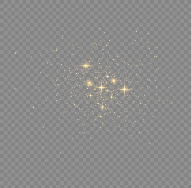 Bokeh-effect gele fonkeling vervagen gouden sterrenhemel vonken Star dust lens flare Xmas gouden licht Vector