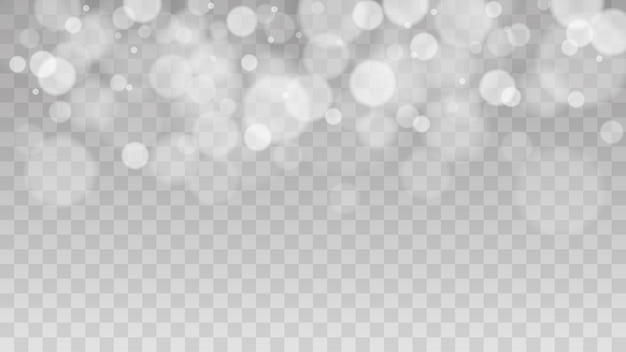 Bokeh lichten geïsoleerd transparant wazig vormen abstract lichteffect