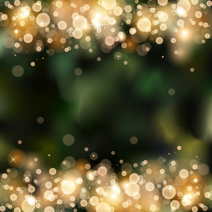 Vector bokeh lichten grens achtergrond met imitatie groene bos vector illustratie
