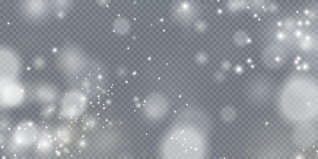 Bokeh light lights effect background white png dust light christmas background of shining dust