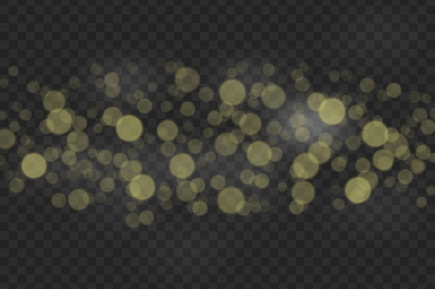 Bokeh lights effect isolated 