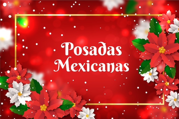 Vector bokeh posadas mexicanas background