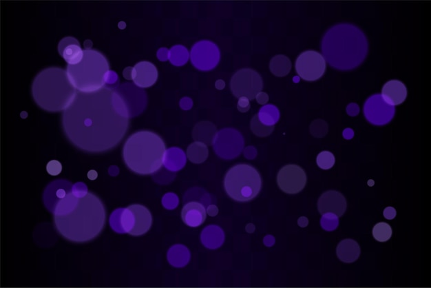 Bokeh set Multiple blurred circles randomly distributed with soft focus Depth created by overlapping transparent layers on dark background