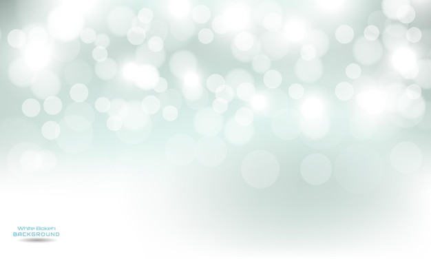 Vector bokeh witte zachte blauwe achtergrond gratis vector