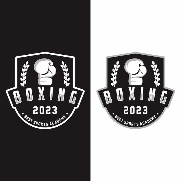 Boksclub sport logo ontwerp