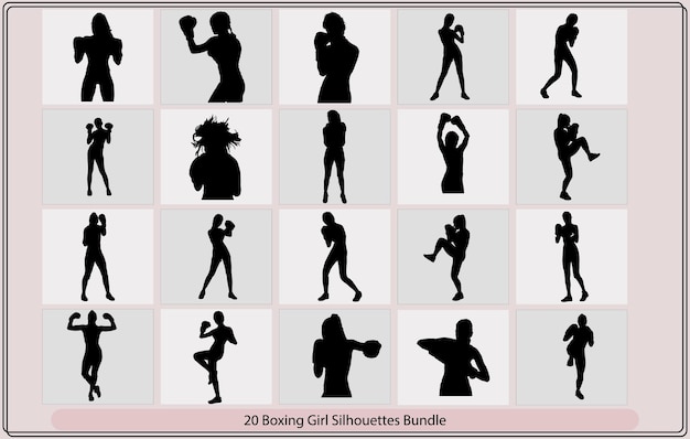 bokser vrouw silhouetteTemplate Meisje Vrouw Boksen silhouet bokser vrouw silhouet in het zwart