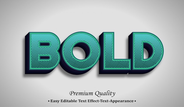 Vector bold 3d font style effect