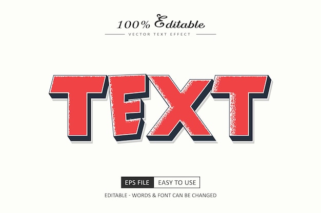 Bold 3d Text editable text effect style