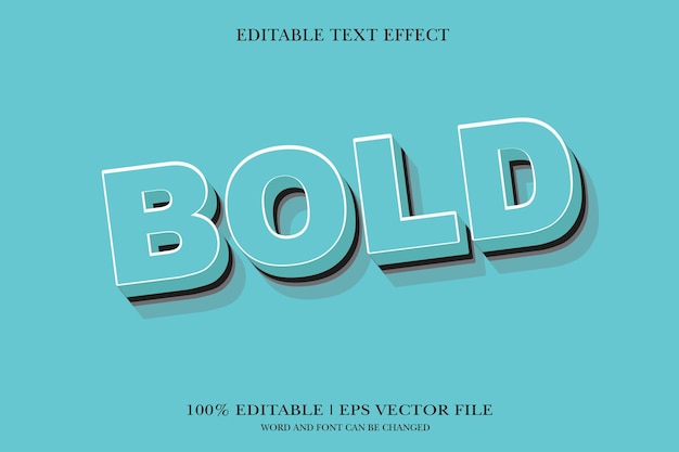 Bold 3d text effect styles mockup concept black text