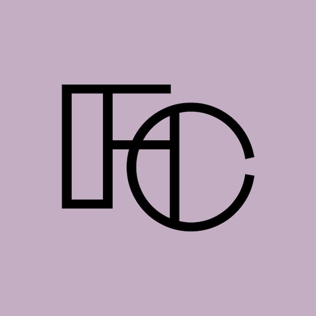 Vector bold abstract fc logo mark modern icon