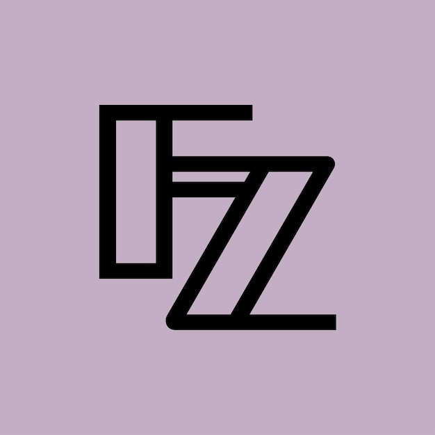 Vector bold abstract fz logo mark modern icon