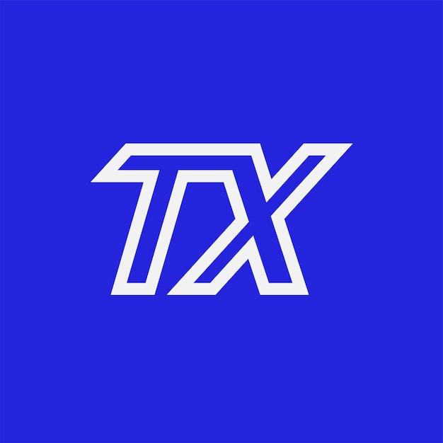 ベクトル 抽象的なボールド文字 tx ロゴマーク モダンアイコン