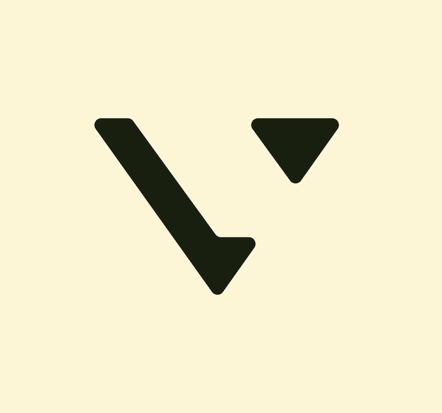 Bold abstract letter v logo mark modern icon