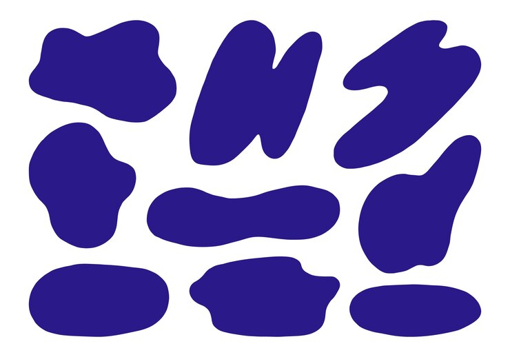 Vector bold abstract organic blob shape