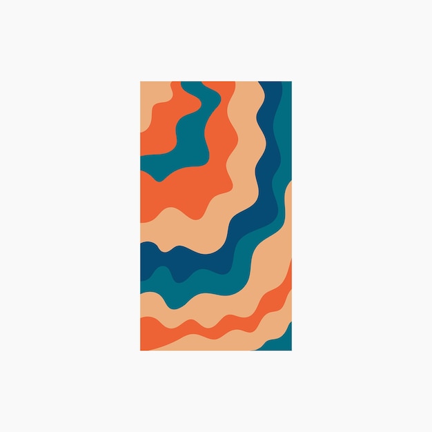 Bold abstract retro pattern illustration