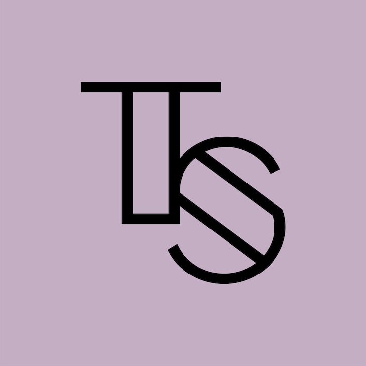 Vector bold abstract ts logo mark moderne icon