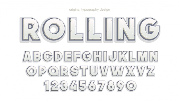 Bold bevel rock typography design