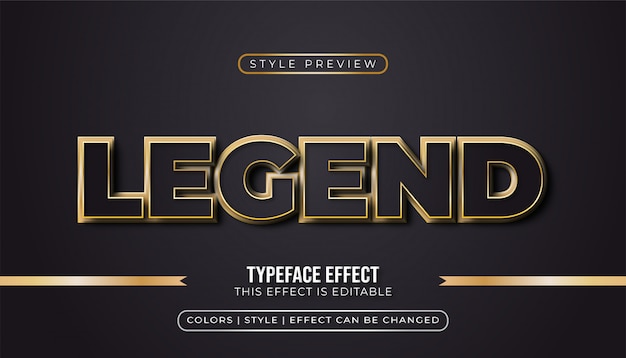 Vector bold black and gold text  with 3d effect