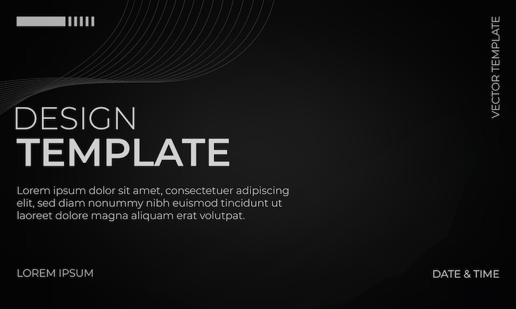 Vector bold black gradient background for creative projects