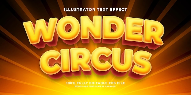Редактируемый 3D текстовый эффект Bold Circus Celebration