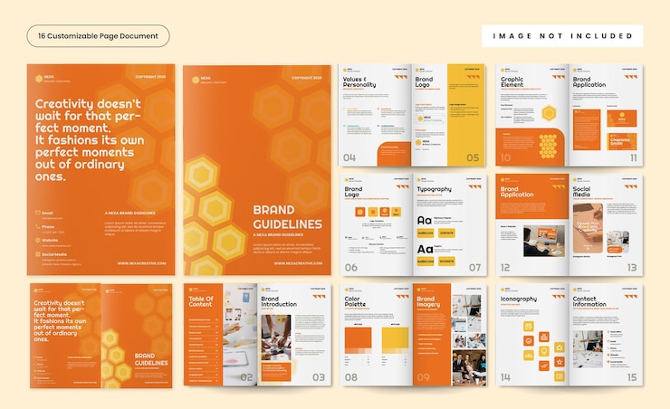 Vector bold creative agency brand guide