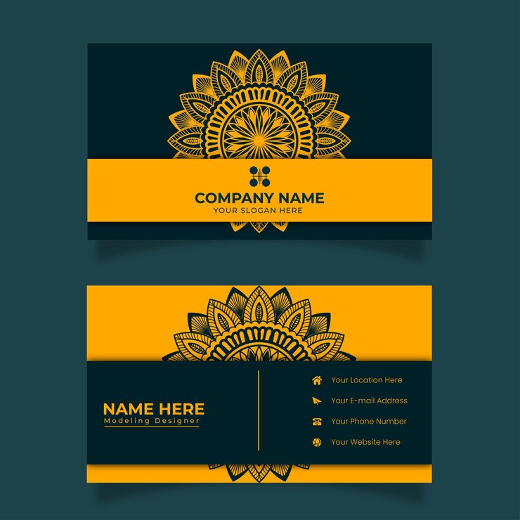 वेक्टर bold deep green and gold corporate card template