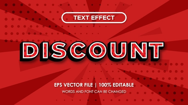 Bold discount text effect