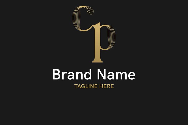 वेक्टर bold and distinctive initial logo collection with letter cp