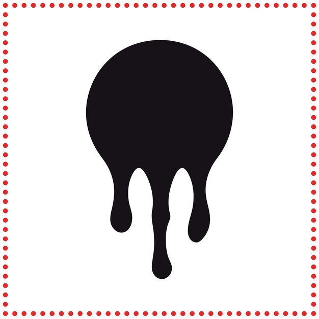 Bold Dripping Circle Silhouette Vector Ideal for Contemporary Art and Branding
