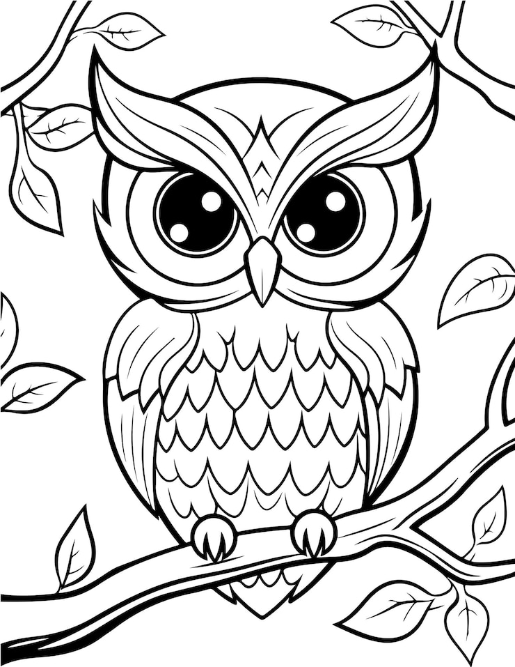 Premium Vector Bold and Easy coloring Pages with Bold and simple outline