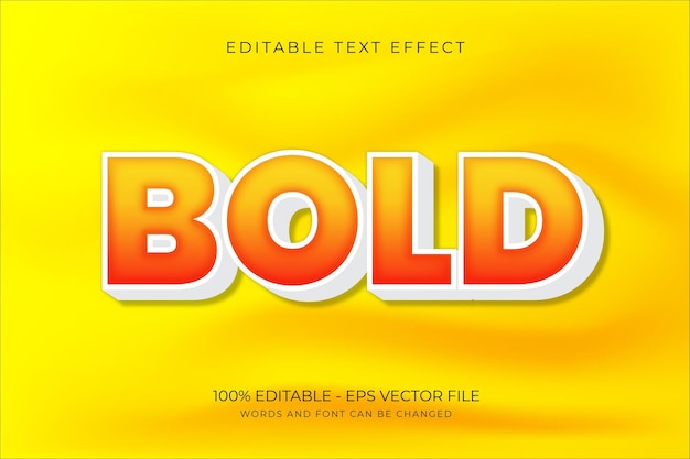 Bold Editable text effect Premium Vector