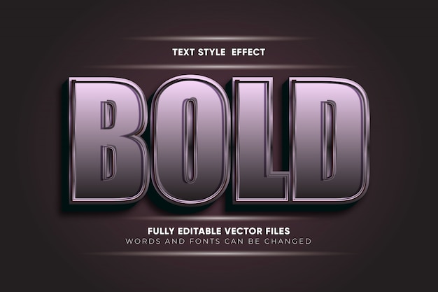 Bold editable text effect