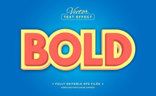 Bold Editable Text Effect