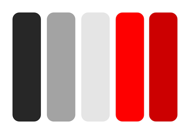 Bold Elegance Black Red and Grey Color Combination Palette