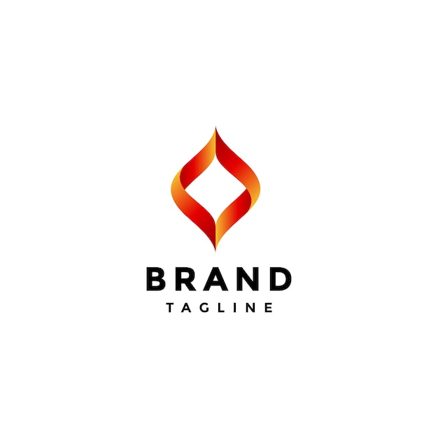 Vector bold fire point symbol logo design vuurrood licht icon symbol logo design