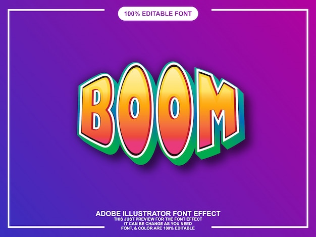 Bold fun graphic style illustrator editable typography