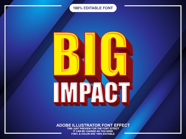 Vector bold graphic style illustrator editable typography