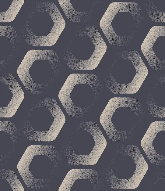 Vector bold hexagons cool graphic seamless pattern vector geometric abstract background