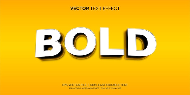 Vector bold luxury stlye editable text effect