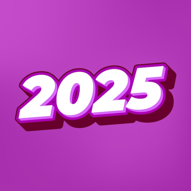 대담한 미니멀리스트 텍스트 2025와 활기찬 그라디언트 배경