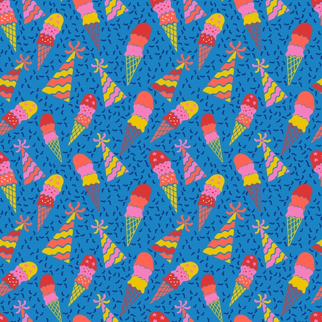 Vector bold minimalistic seamless pattern for party