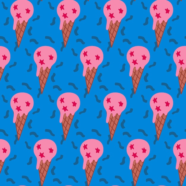 Bold minimalistic summer seamless pattern