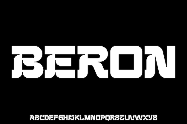 太字のモダンで未来的なアルファベット書体