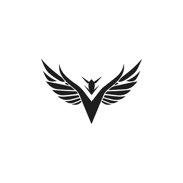 Bold and Modern Phoenix Logo design Concept Strong Flying Phoenix Bird with Open wings Symbol