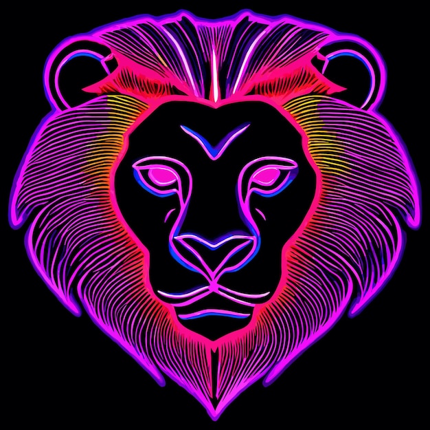 Vector bold and powerful lion concept artistic brilliance