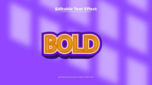 Bold purple editable text effect