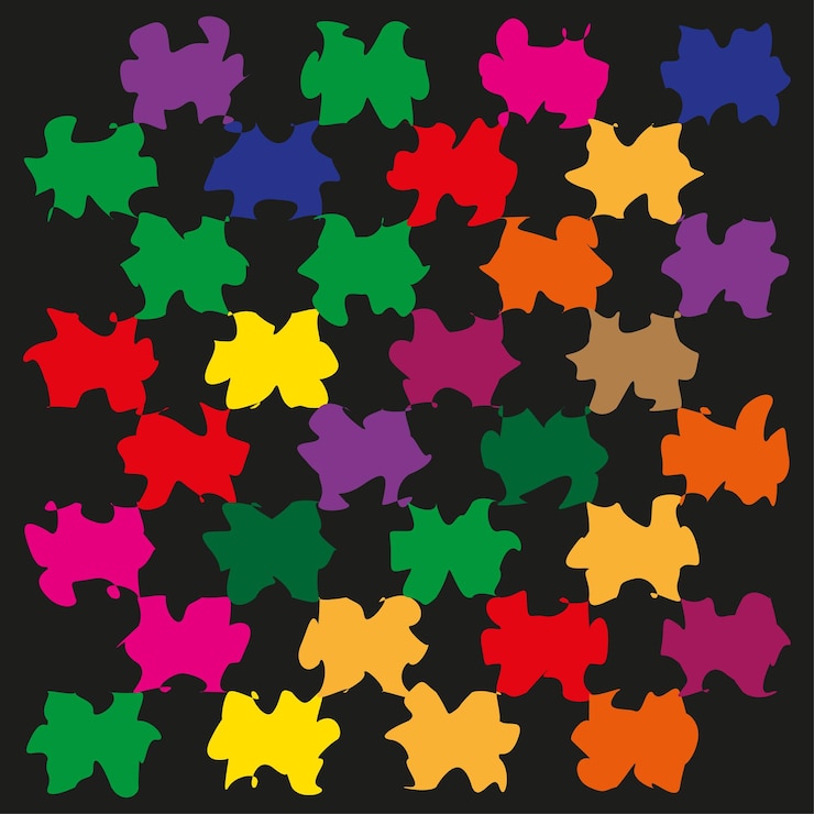 Vector bold puzzle garden neon plus field dark pattern vector electric block night