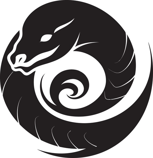 Premium Vector | Bold python shadows black vector art