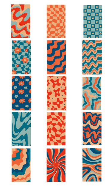 Bold retro pattern illustration