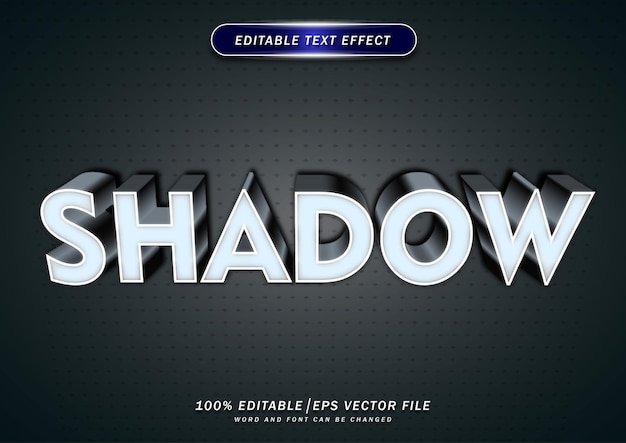 Bold shadow text effect editable style